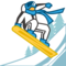 Snowboarder emoji on Emojidex